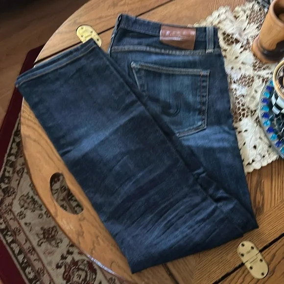 AG Adriano Goldschmied Men's The Matchbox Slim Straight Blue Jeans
